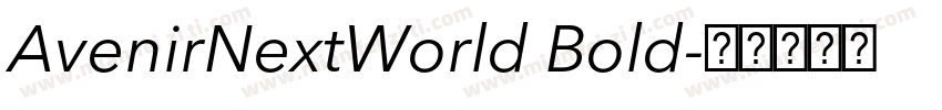 AvenirNextWorld Bold字体转换